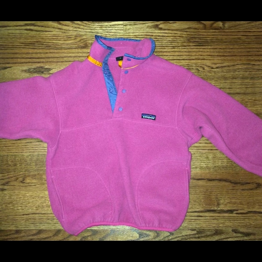 Kids M Pink Patagonia Pullover